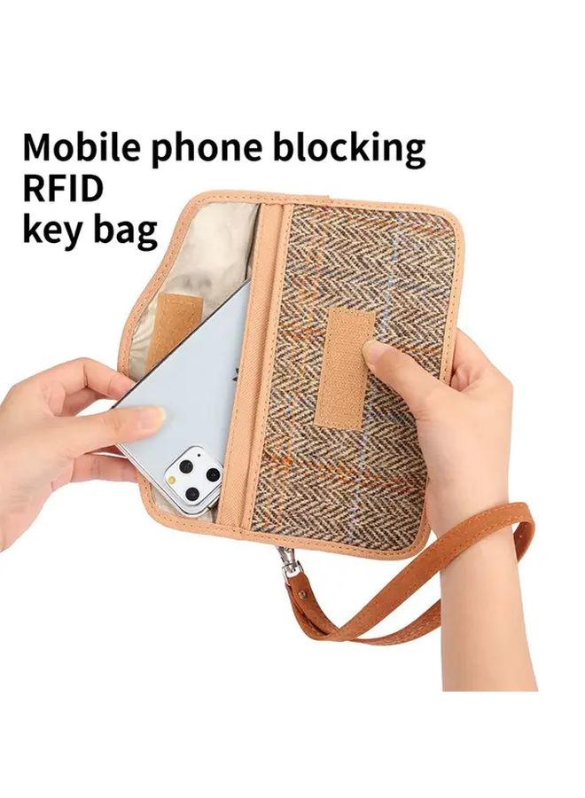 Yellow RFID Blocking Bag For Mobile Phones Anti Theft Anti Radiation Faraday Signal Shielding Pouch - Image 1